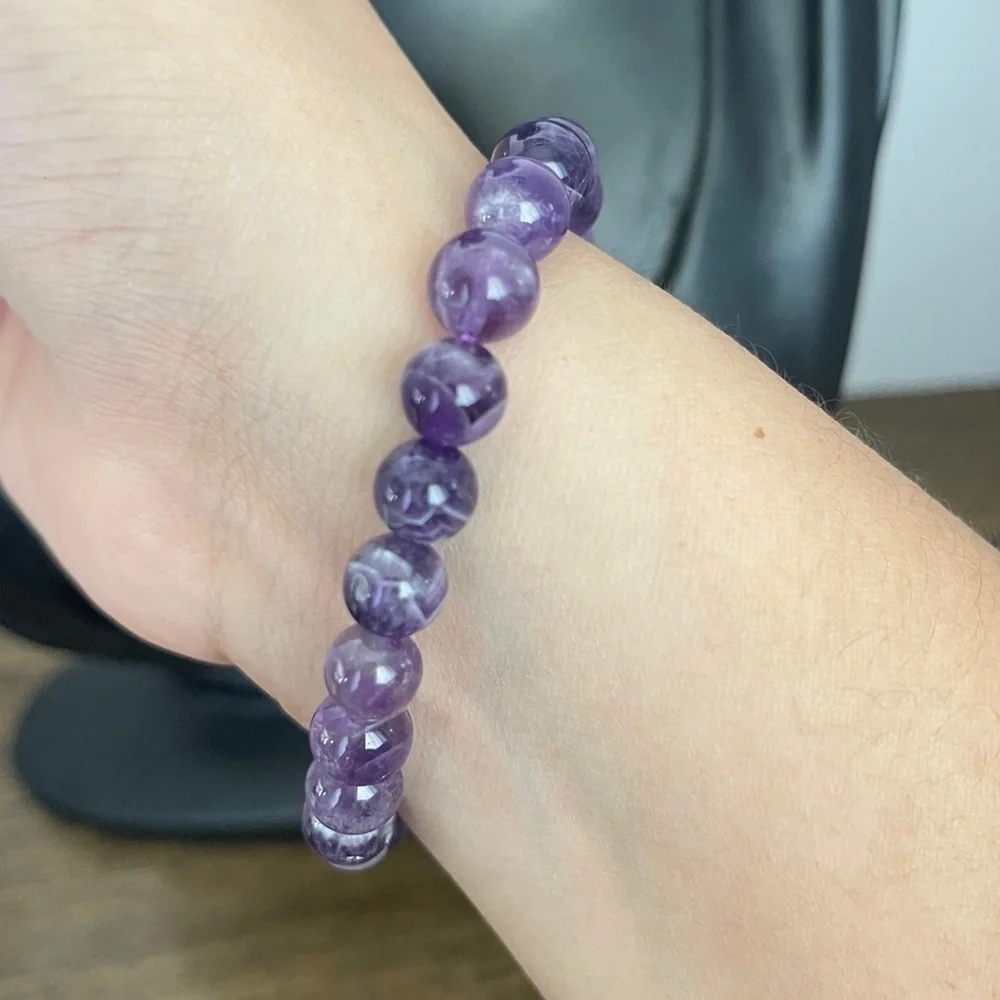 Amethyst beaded bracelet